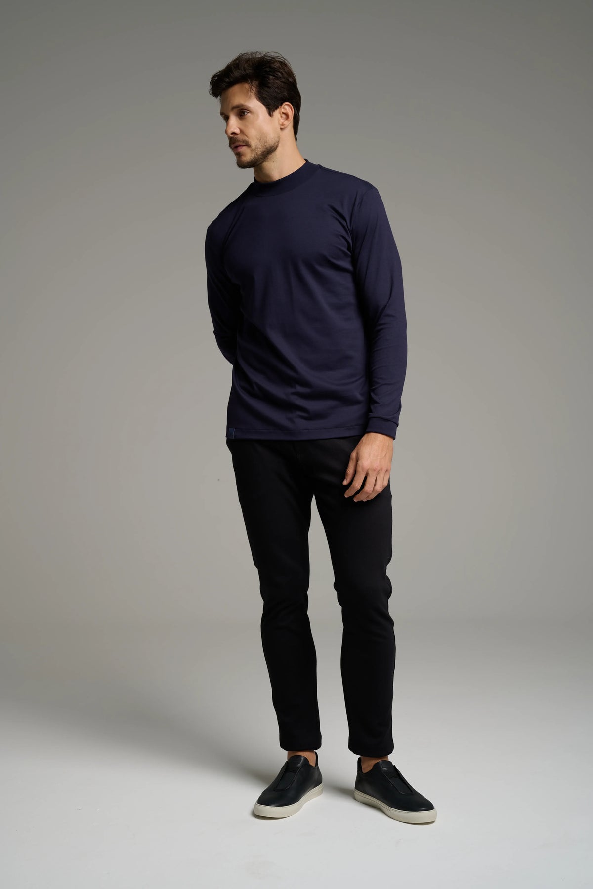 Pima High-Neck T-Shirt – Long Sleeve 2-Pack