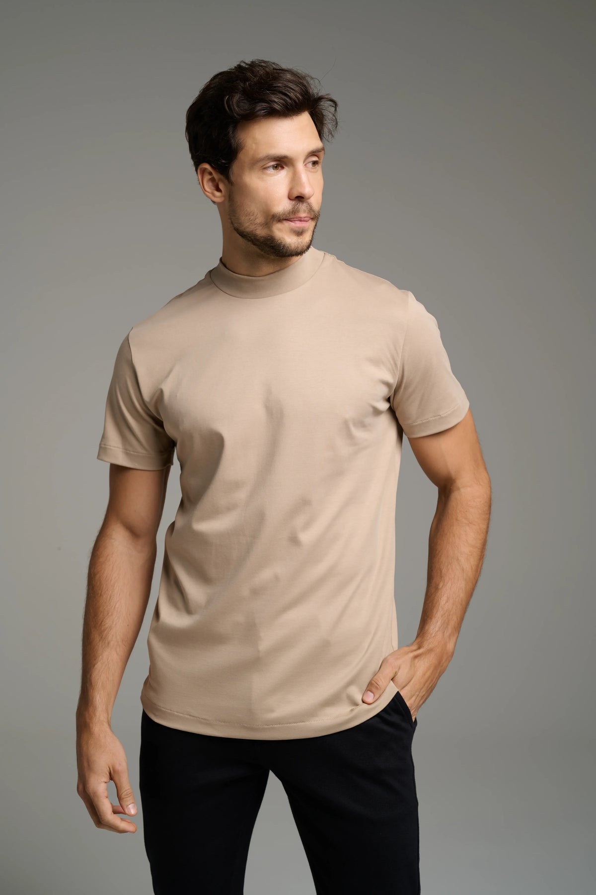 Pima High-Neck T-Shirt – Short Sleeve 3-Pack