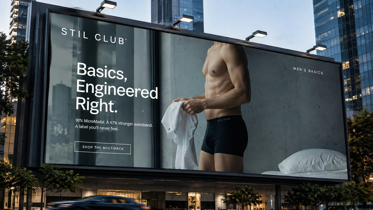 Stil Club billboard - Basics, Engineered Right