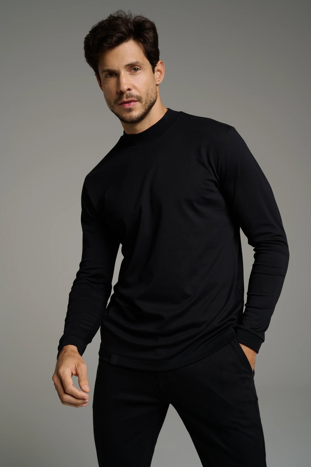 Pima High-Neck T-Shirt – Long Sleeve 2-Pack