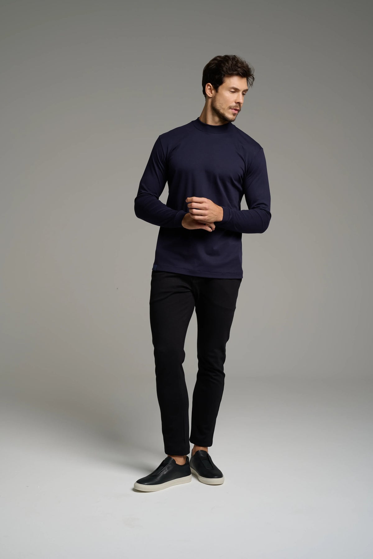 Pima High-Neck T-Shirt – Long Sleeve 2-Pack