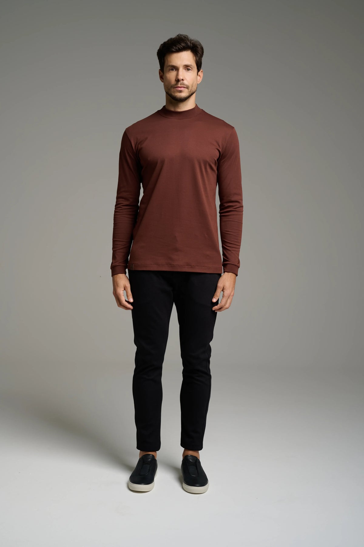 Pima High-Neck T-Shirt – Long Sleeve 2-Pack