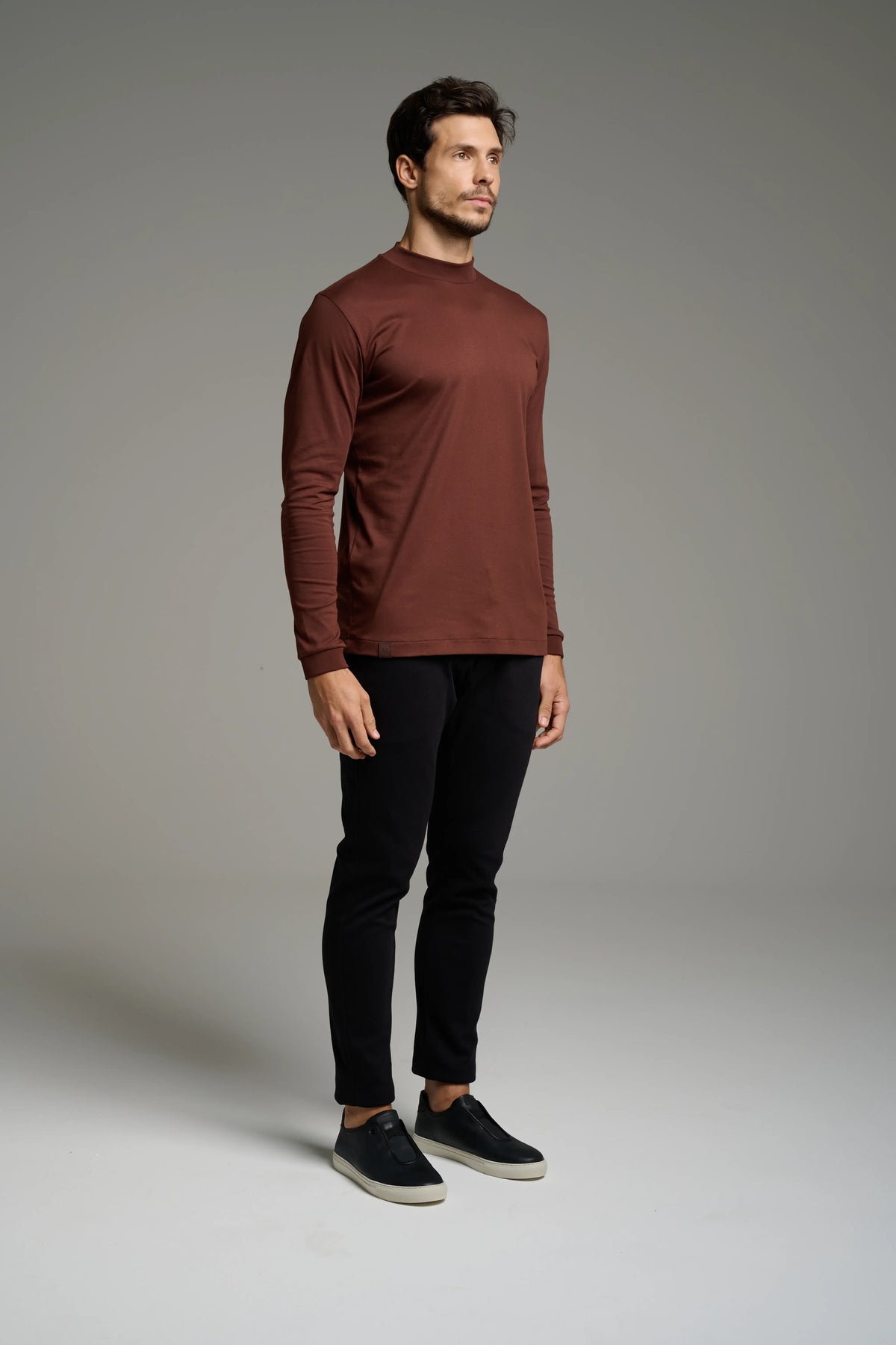 Pima High-Neck T-Shirt – Long Sleeve 2-Pack