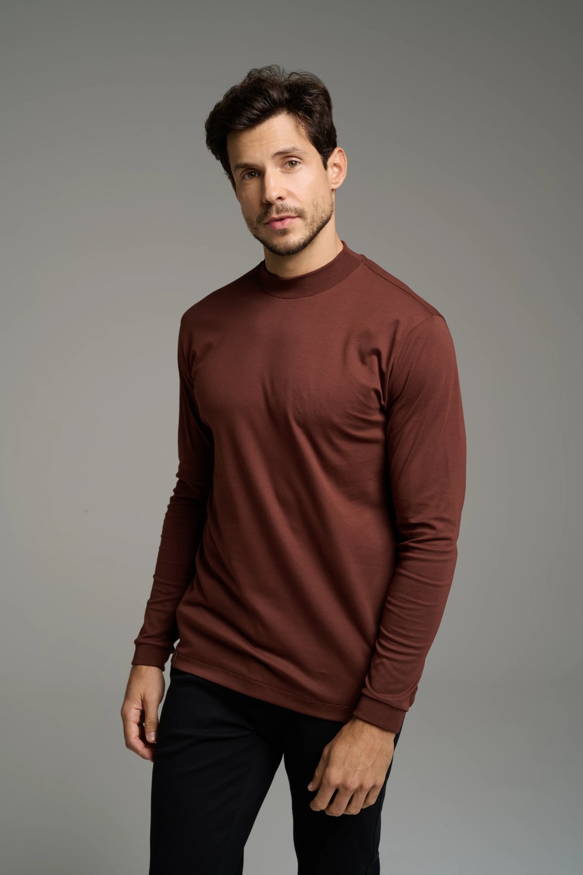 Pima High-Neck T-Shirt – Long Sleeve 2-Pack