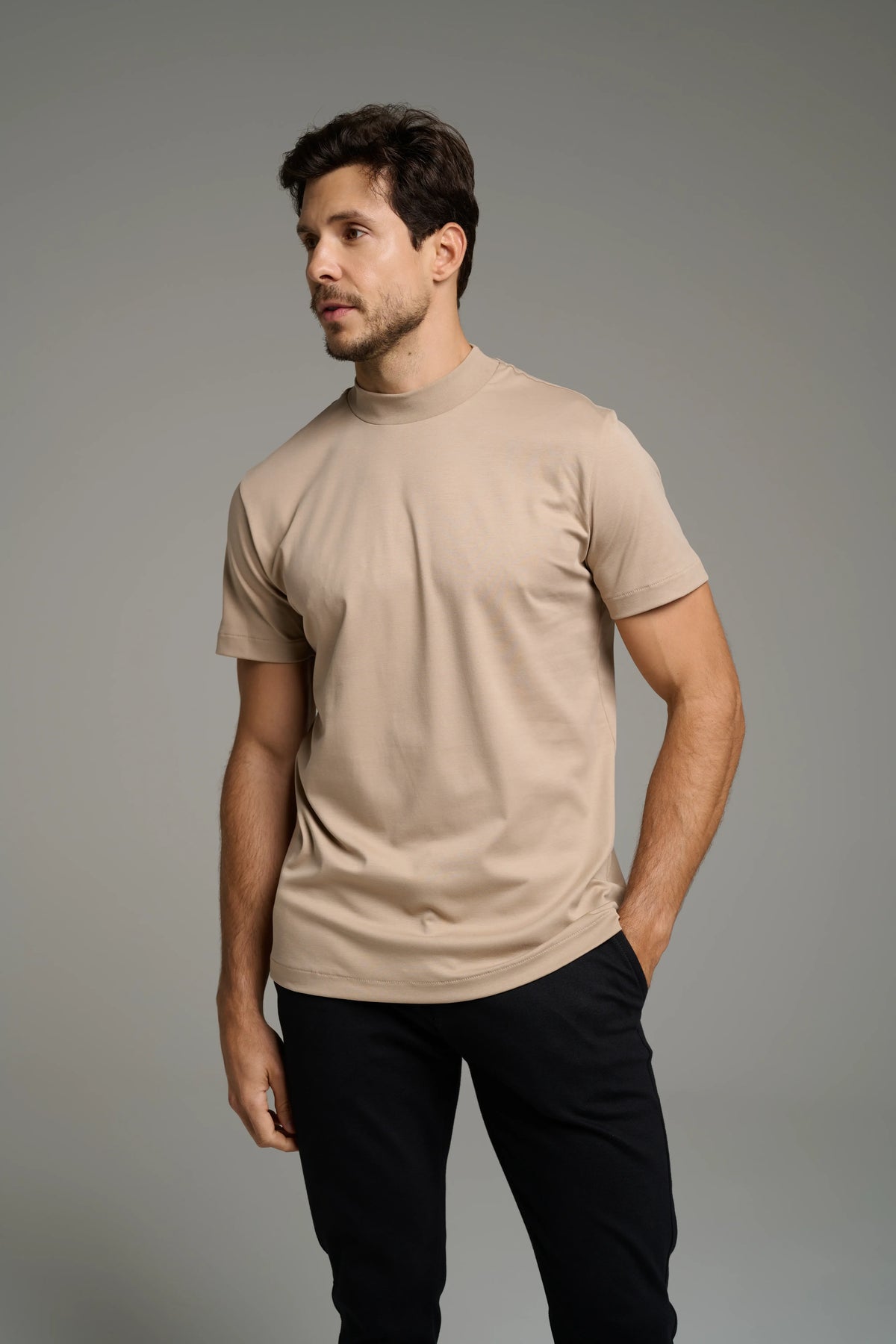 Pima High-Neck T-Shirt – Short Sleeve 3-Pack