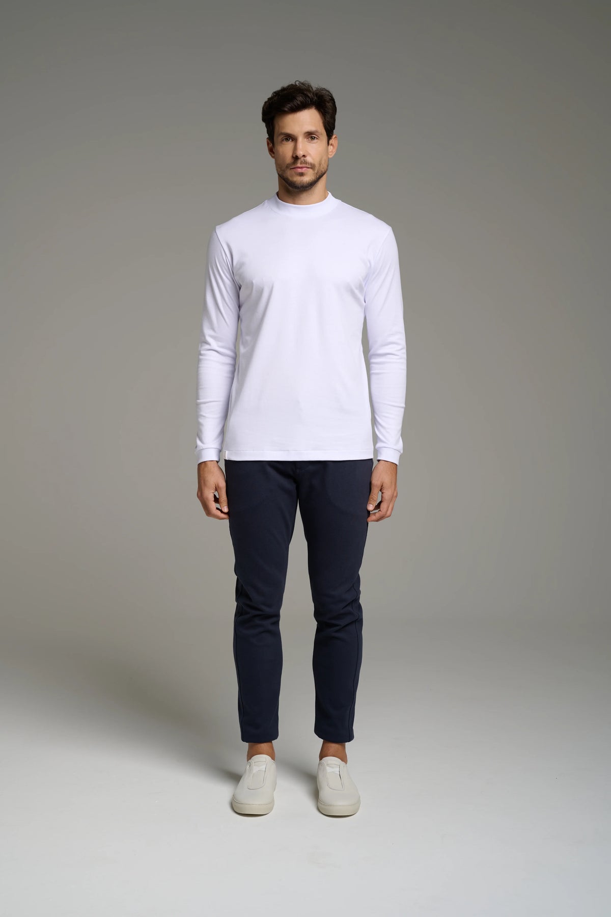 Pima High-Neck T-Shirt – Long Sleeve 2-Pack